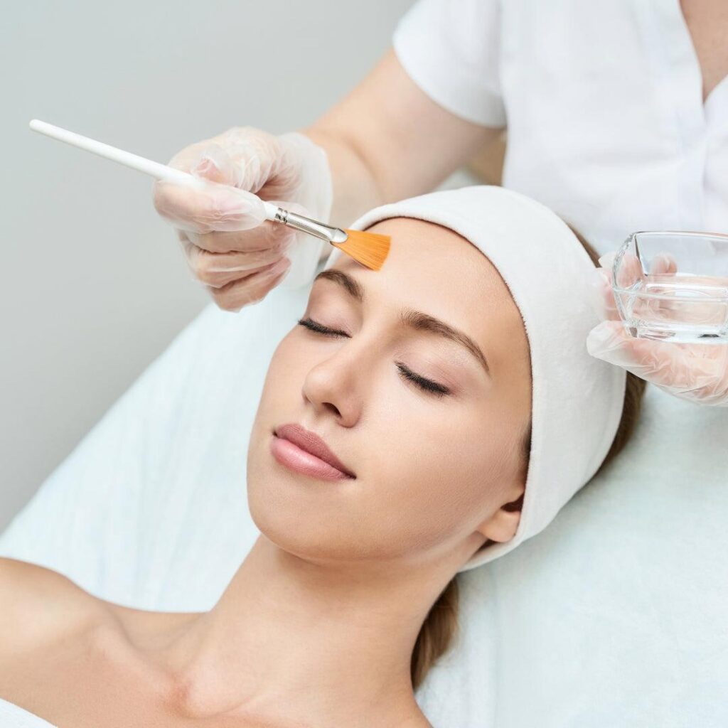 Professional chemical peel for acne treatment at 817 Surgical Arts