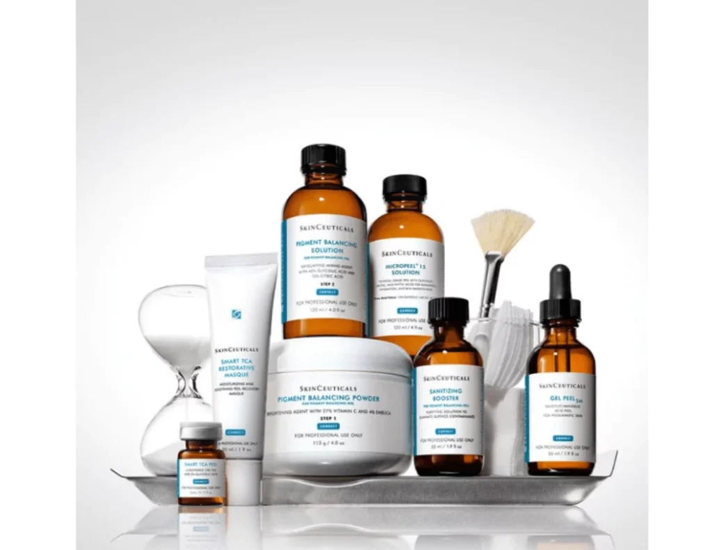 Professional chemical peel solutions dull, uneven, acne prone skin.